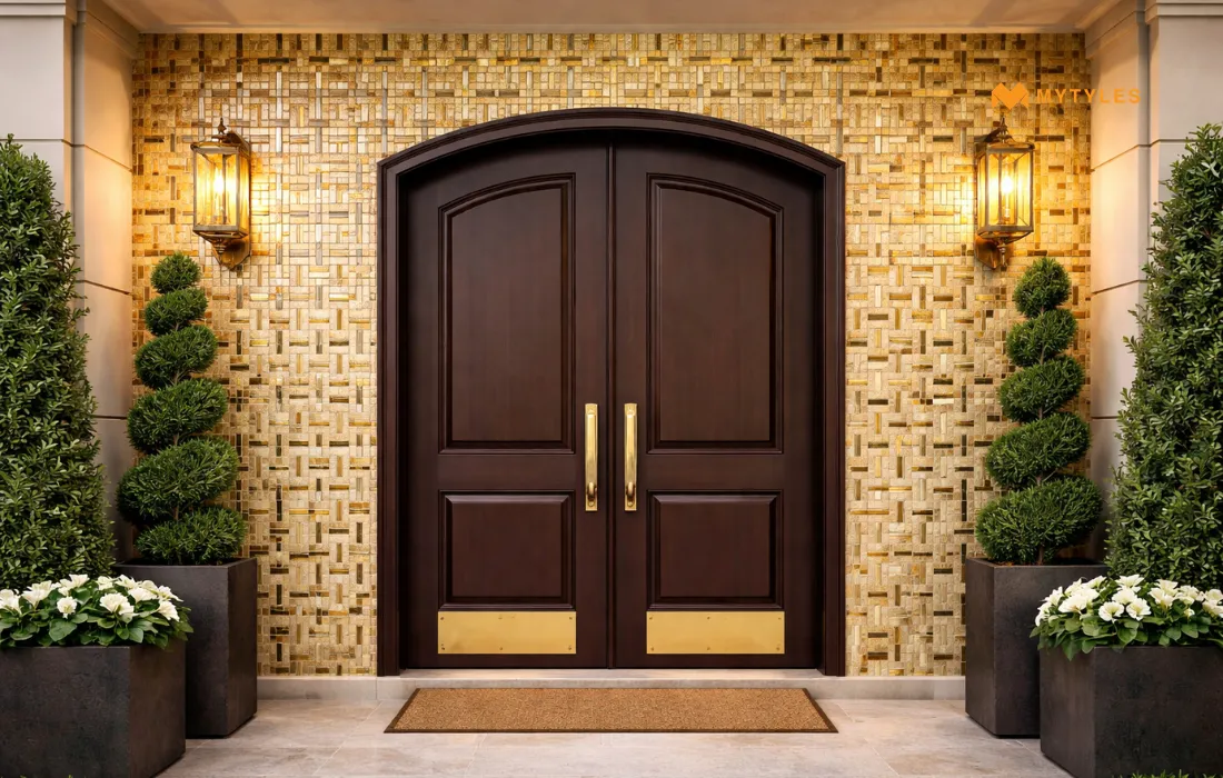 Mosaic Tile in Front Door 
